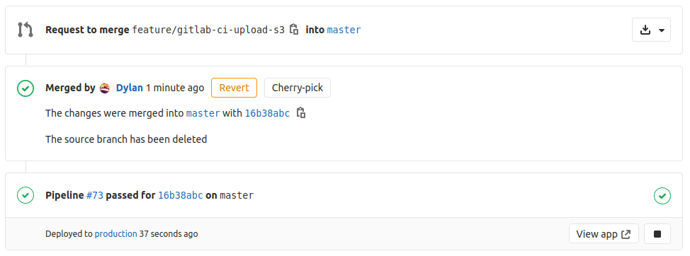 Capture d&rsquo;écran du résultat